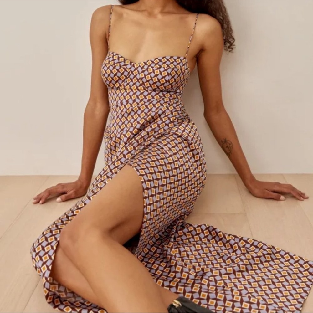 Reformation Marguerite Dress in Plaza